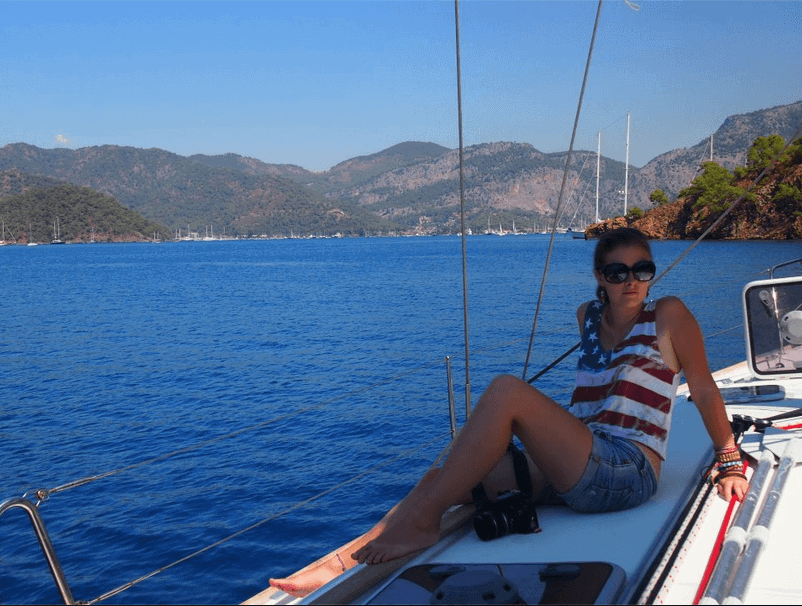 Sailing off the coast of Turkey