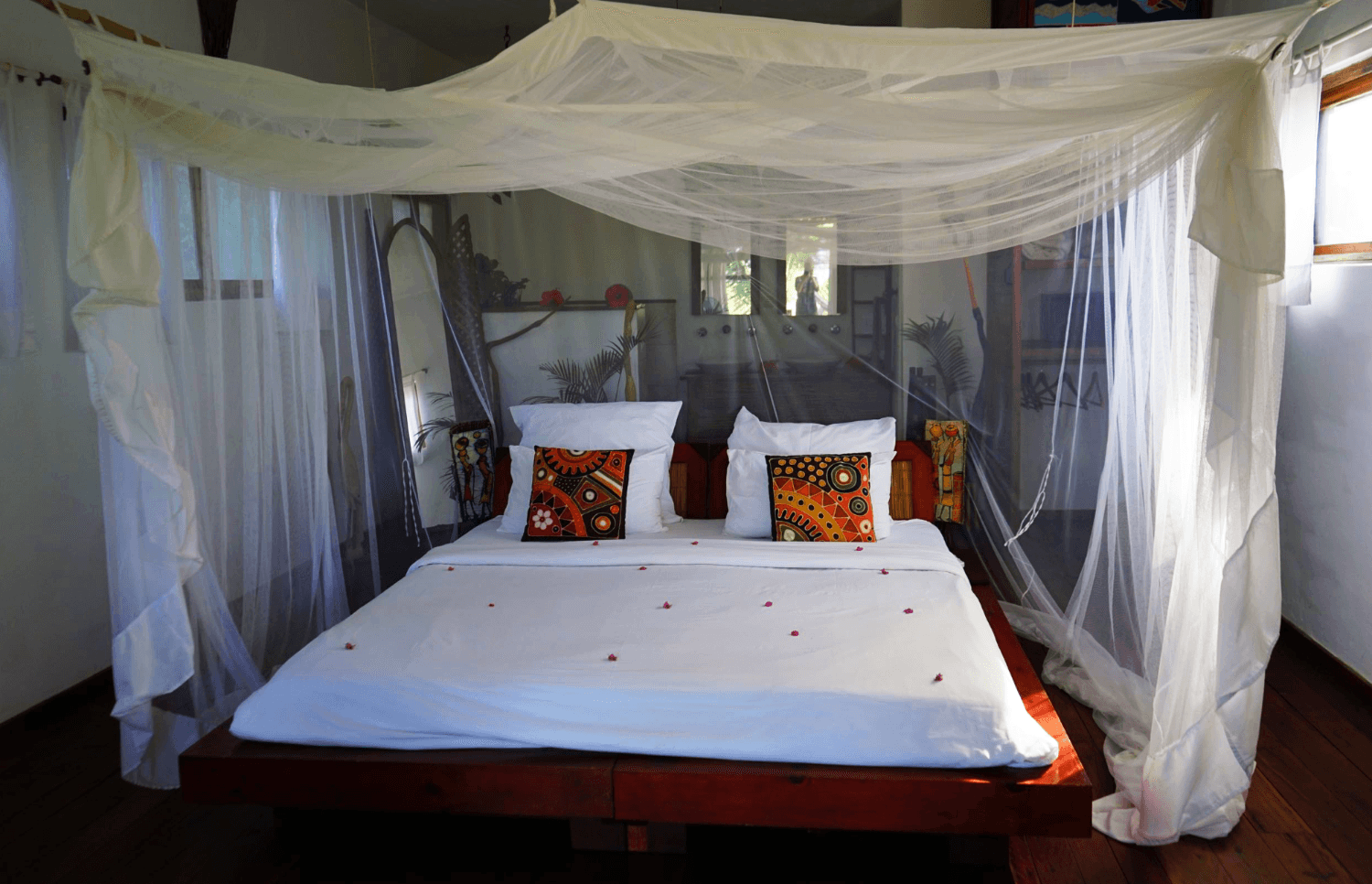 Bed at Baia Sonambula, Mozambique